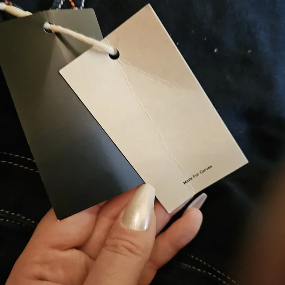 Flamingals Embroidered Dark Blue Jeans - Picture 4 of 8